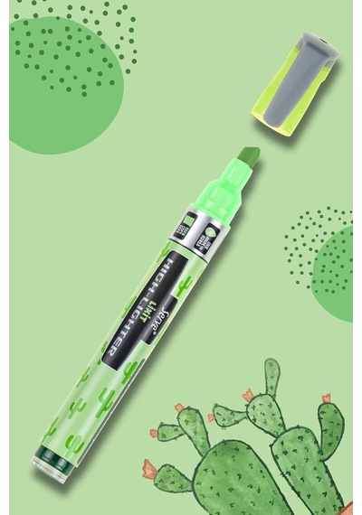 Lıkıt Kalem Desenli Pastel Yesıl
