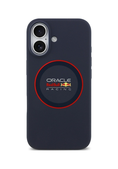 Apple Uyumlu iPhone 17  Kılıf Redbull Lisanslı M-safeli Kırmızı Halka Ve Logo Silikon Kapak Lacivert Lacivert