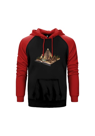 Egypt View Book Kırmızı Renk Reglan Kol Sweatshirt / Hoodie
