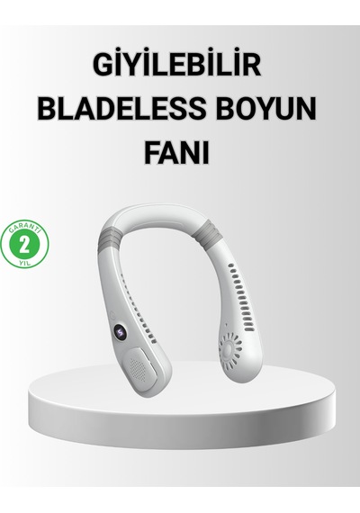 Giyilebilir Boyun Fanı 360 Dairesel Rüzgar Ve 5 Kademeli Hız Ayarlı - Lisinya