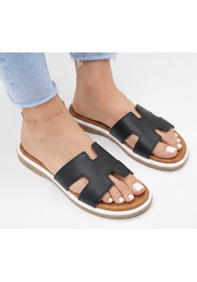 N Napa Shoe Np.1202.siyah Deri Terlik