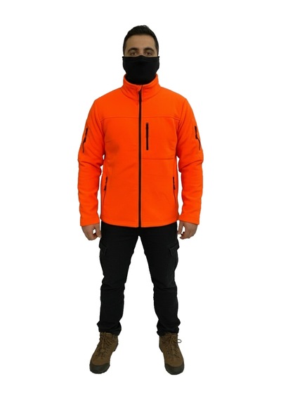Mysia Outdoor Turuncu Taktik Polar Mont Avcı 7 Cep Çok Renkli