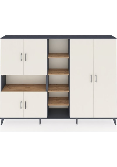 Arges Dolap 13 Raflı 6 Kapaklı 220x30x163 Antrasit-aytaşı/çam Antrasit-aytaşı/çam Arges Dolap 13 Raflı 6 Kapaklı 220x30x163 Antrasit-aytaşı/çam Antrasit-aytaşı/çam