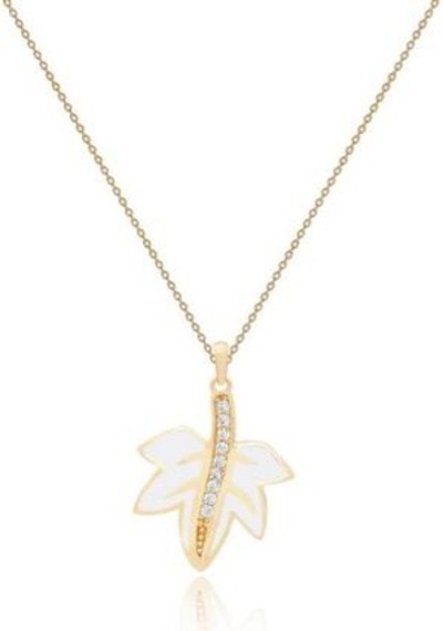 Diamond Line-Gülaylar - Sarı Altın 14 Ayar Yaprak Kolye N11.25365