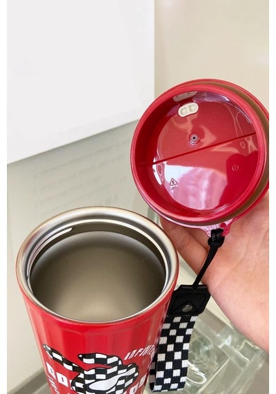 316 L Çelik Kırmızı Tavşan Figür 400 Ml Kahve El Termos Mug Cin483kr