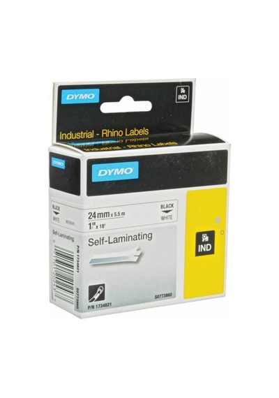 Dymo Rhinopro 1734821 Beyaz/Siyah Lamine Vinil Şerit 24 MM X 5.5