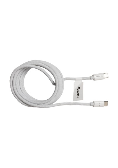 Eco-cc Beyaz Usb-c-c Örgülü Kablo 2 M, 60 W Hızlı Şarj