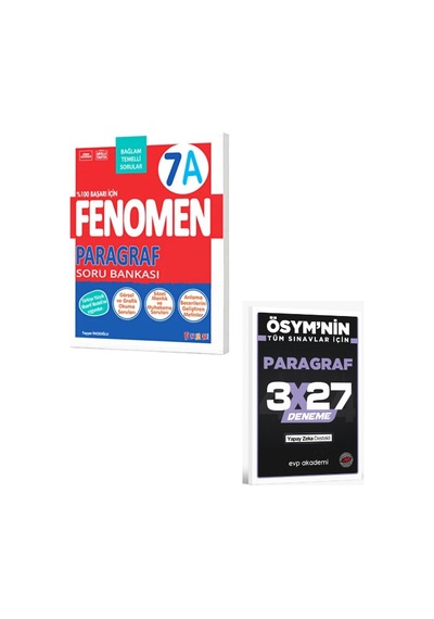 Fenomen 2027 7a Paragraf Soru Bankası+ Evp Akademi Paragraf