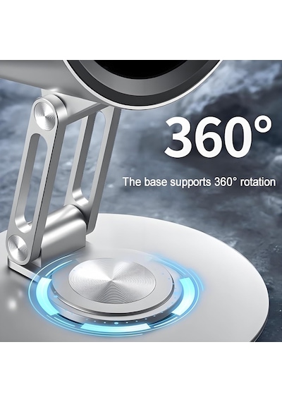 360 Dönebilen Full Metal Yeni Nesil Şarjlı Turbo Masa Fanı, Ultra Güçlü Hava Akışı, 100 Kademeli