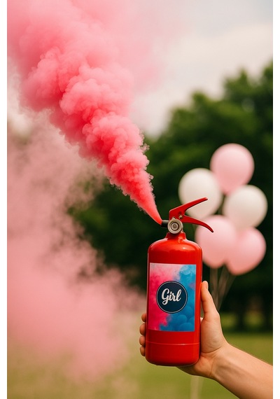 Pembe Dumanlı Cinsiyet Belirleme Bombası Gender Reveal Boy Smoke Yoğun Renkli Duman Spreyi