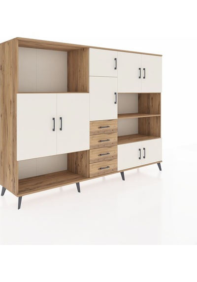 Hyperion Dolap 9 Raflı 4 Çekmeceli 8 Kapaklı 220x44x163 Çam-aytaş Çam-aytaşı/çam Hyperion Dolap 9 Raflı 4 Çekmeceli 8 Kapaklı 220x44x163 Çam-aytaş Çam-aytaşı/çam