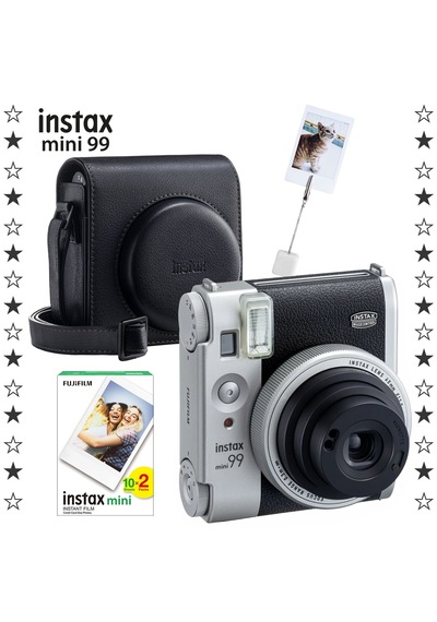Instax Mini 99 Fotoğraf Makinesi + Deri Çanta + Kıskaç + 20 Adet Film