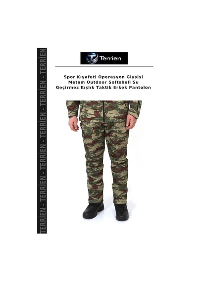Terrien Spor Kıyafeti Operasyon Giysisi Metam Outdoor Softshell Su Geçirmez Kışlık Taktik Erkek Pantolon Çok Renkli