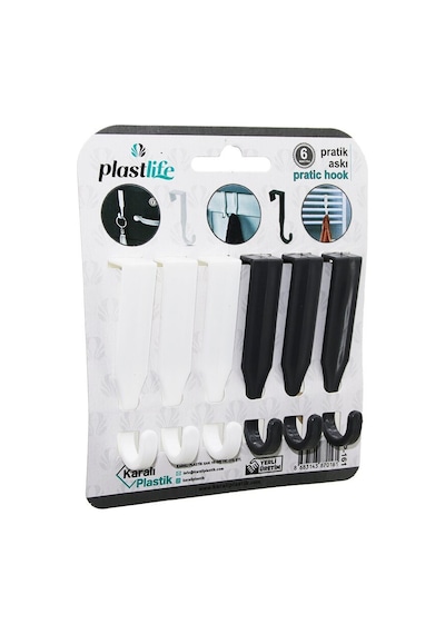 Plastlife Kp-161 6 Parça Tek Kollu Çok Amaçlı Tak Çıkar Pratik Plastik Askı Diğer