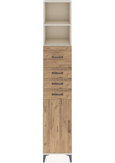 Hyperion Dolap 3 Raflı 4 Çekmeceli Tek Kapaklı 44x44x243 Ayta... Aytaşı