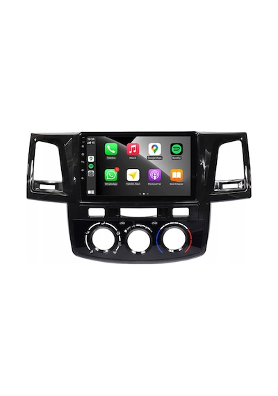 Toyota Hilux - Araç Multimedya Ekran - 4gb 64gb - Analog - Piano Black - 2008 - 2015 - 9 Inch - Myway - Red