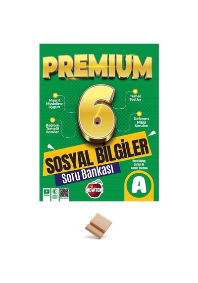 Newton 6. Sınıf Premium A Sosyal Bilgiler Soru Bankası + Telefon Standı