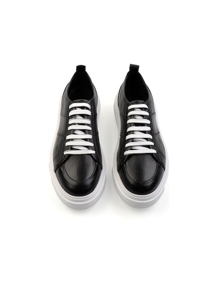 Bambi Siyah Hakiki Deri Erkek Sneaker E01083018003 Siyah