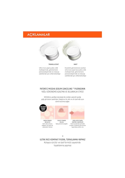 Missha Airy Pot Powder Ultra Hafif Transparan Sabitleyici Pudra Translucent 10 G
