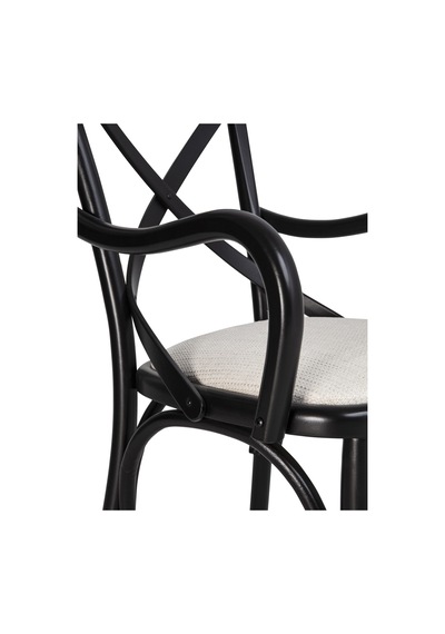 Gazzini Thonet Kolçaklı Sandalye Siyah - Beyaz