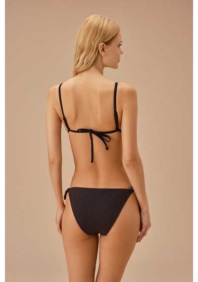Suwen Cora İnce Bağcıklı Dokulu Bikini Alt Sb25991920d920 Siyah
