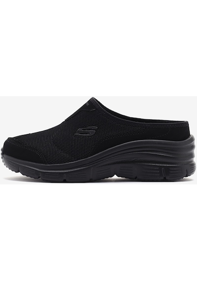 Skechers Fashion Fit Kadın Siyah Arkası Açık Spor Ayakkabı 12714tk Bbk Siyah