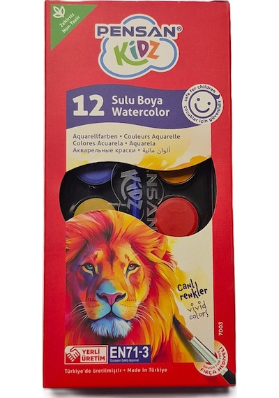 Pensan Kidz 12 Li Suluboya Pe7003sb12 Çok Renkli