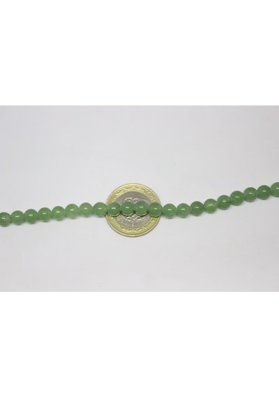 Aventurin Taşı Yarım Dizi 6 MM 18 CM Beyaz