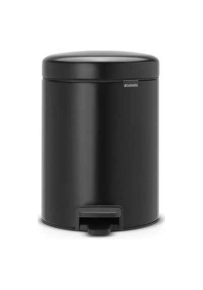 Brabantia Newicon Matt Black Pedallı Çöp Kutusu 5 L Siyah