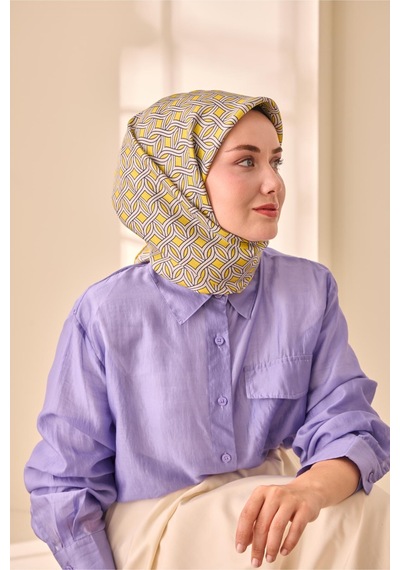 Silk Home Twill İpek Eşarp 11479-05 Sarı, Gümüş