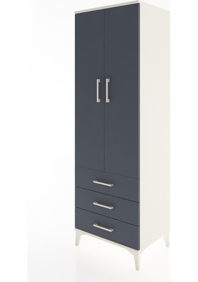 Hyperion Dolap Tek Raflı 3 Çekmeceli Tek Askılı 60x44x182 Ayt... Aytaşı