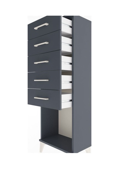 Arges Dolap 5 Çekmeceli 44x30x134 Antrasit-antrasit Antrasit Arges Dolap 5 Çekmeceli 44x30x134 Antrasit-antrasit Antrasit