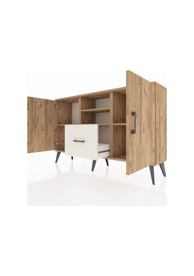 Arges Konsol 4 Raflı Tek Çekmeceli 2 Kapaklı 132x30x83 Çam-çam/aytaşı Çam/aytaşı Arges Konsol 4 Raflı Tek Çekmeceli 2 Kapaklı 132x30x83 Çam-çam/aytaşı Çam/aytaşı