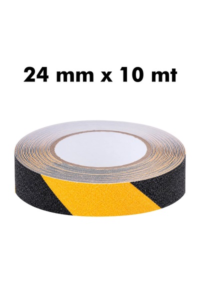 Unitape Sarı Siyah Merdiven/zemin Kaydırmaz Bant 24 Mm X 10 Mt İç Ve Dış Mekân