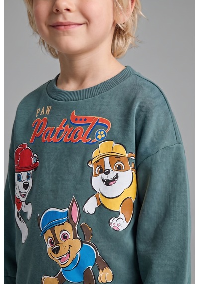 Defacto Paw Patrol Oversıze Sweatshirt Erkek Bebek I3541a526wngn501 Yeşil-gn501
