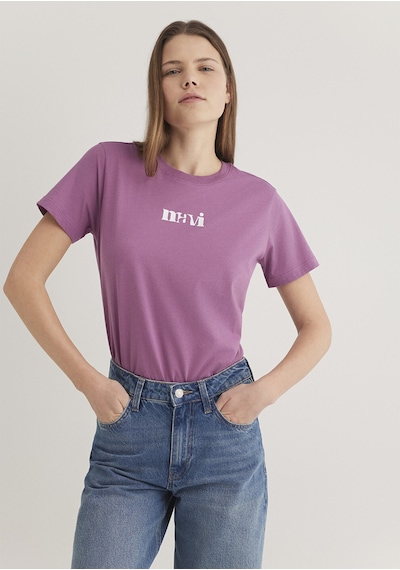 Mavi - Mavi Baskılı Pembe Tişört 1612241-70987 Pembe