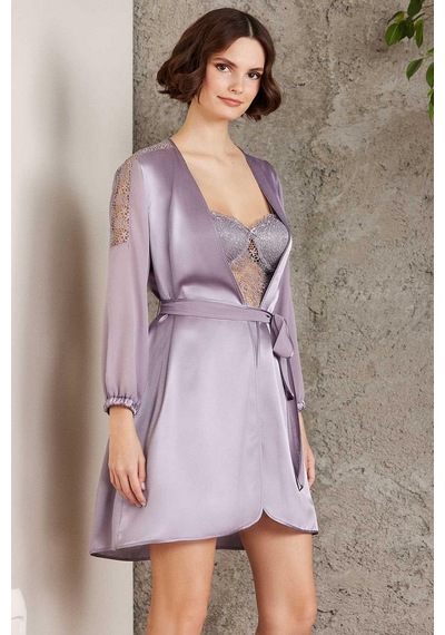 Pierre Cardin 6005 Kadın Saten Dantelli 6'lı Set-royal ROYAL