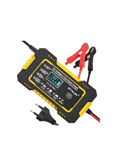 12v 6a Akü Şarj Cihazı, 4-100ah Uyumlu, Dijital Ekran, Otomatik Koruma, Araba Motosiklet Tekne