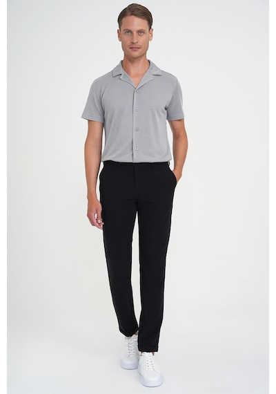 Efor Comfort Fit Beli Lastikli Esnek Siyah Spor Pantolon P 1189 Siyah