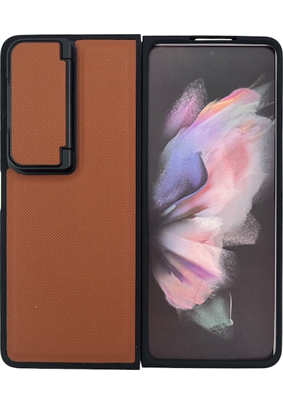 Nettech Samsung Galaxy Z Fold 4 Uyumlu Manyetik Standlı Seri Arka Koruma Kılıf - Siyah Siyah