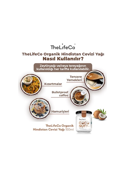 The LifeCo Organik Hindistan Cevizi Yağı 150 ML