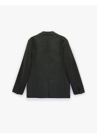 Koton Slim Fit Viskon Karışımlı Düğmeli Kapaklı Cepli Mono Yaka Blazer Ceket Antrasit 6sam50001hk Antrasit