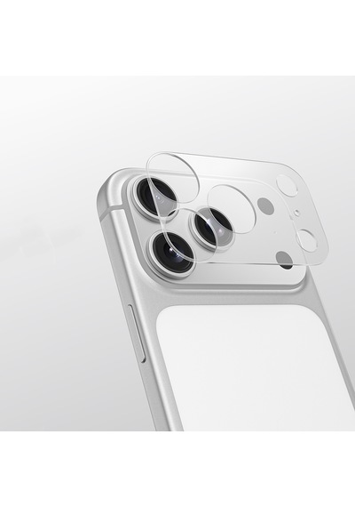 Apple Uyumlu   iPhone 17 Pro Max Amazingthing Parmak İzi Bırakmayan Kamera Lens Çerçeve Koruyucu Şeffaf