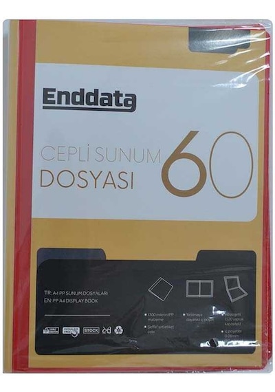 Enddata Ön Cepli Sunum Dosyası 60'lı Kırmızı 1260-2