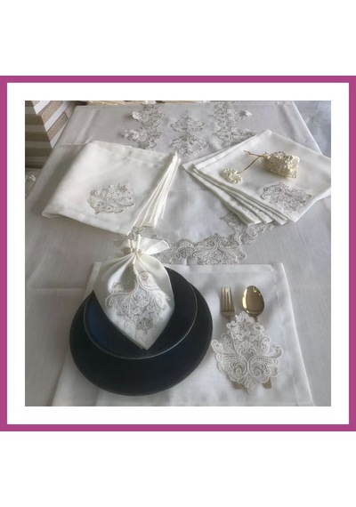 Gees Global Sofra Takımı Mimoza Gardenya Keten Yemek Takımı 160x220 Masa Seti 26 Parça Runner Set Kreme Gold Gbzs Gees Global Sofra Takımı Mimoza Gardenya Keten Yemek Takımı 160x220 Masa Seti 26 Parça Runner Set Kreme Gold Gbzs