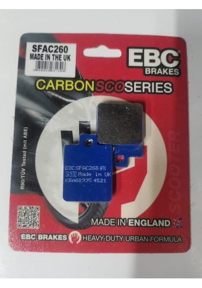 Ebc Sfac260 1999-2005 Vespa Et 4 Uyumlu Ön Fren Balatası Karbon Balata