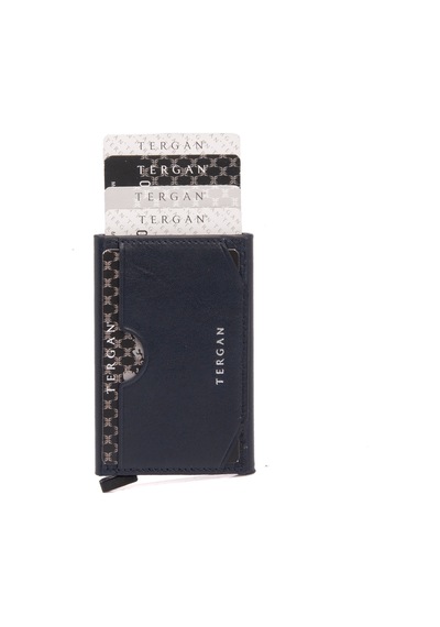 Tergan Lacivert Deri Unisex Kredi Kartlık 0260h86 Lacivert