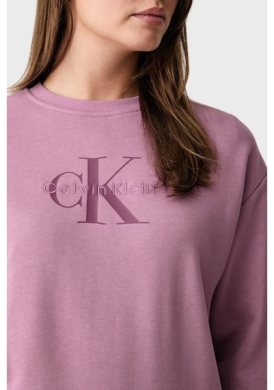 Calvin Klein Pamuklu Relaxed Fit Bisiklet Yaka Sweat Lv047b234gvcb Kadın Sweat Lv047b234g Vcb Pembe