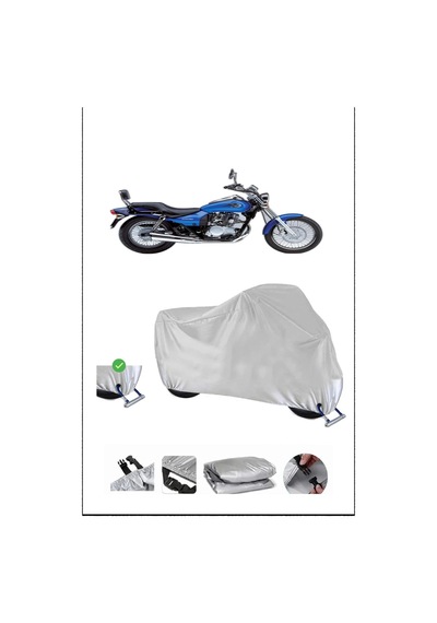 Kawasaki El125 Kilit Uyumlu Su Geçirmez Dayanıklı Motosiklet Brandası-gri