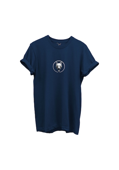 Kurt Ve Türk Özel Koleksiyon Serisi-10 Tasarım Baskılı %100 Pamuk T-shirt Lacivert